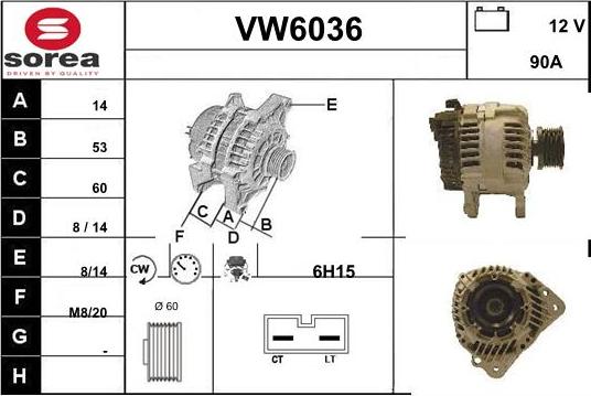 Sera VW6036 - Ģenerators www.autospares.lv