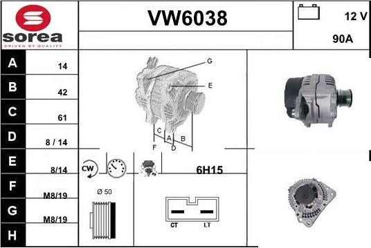 Sera VW6038 - Генератор www.autospares.lv