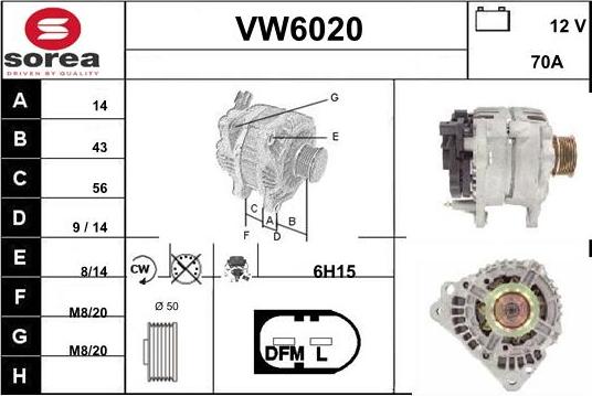 Sera VW6020 - Ģenerators autospares.lv