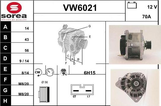 Sera VW6021 - Генератор www.autospares.lv