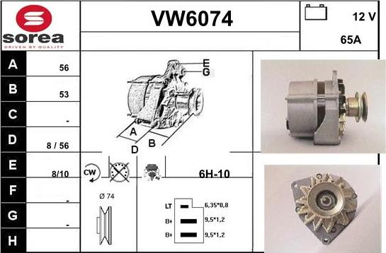 Sera VW6074 - Ģenerators autospares.lv