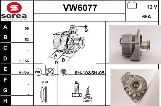 Sera VW6077 - Генератор www.autospares.lv