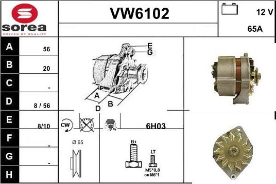 Sera VW6102 - Генератор www.autospares.lv