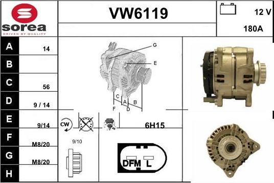 Sera VW6119 - Ģenerators www.autospares.lv