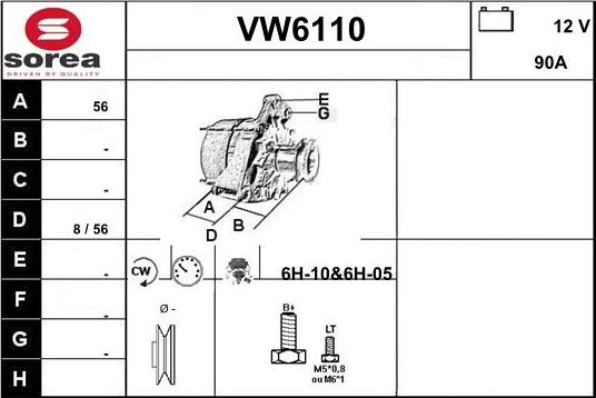 Sera VW6110 - Ģenerators autospares.lv