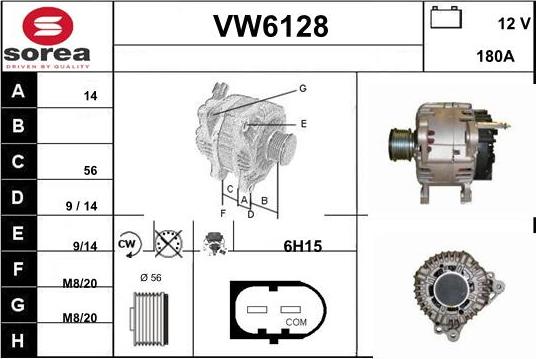 Sera VW6128 - Генератор www.autospares.lv