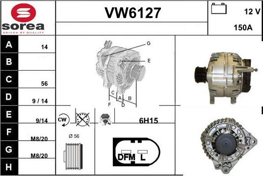 Sera VW6127 - Ģenerators www.autospares.lv