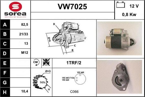 Sera VW7025 - Starteris autospares.lv