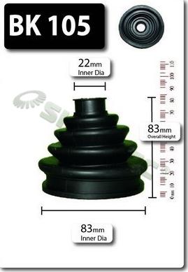 Shaftec BK105 - Пыльник, приводной вал www.autospares.lv