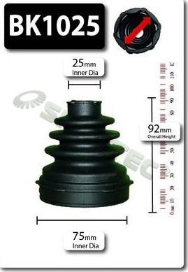 Shaftec BK1025 - Bellow, drive shaft www.autospares.lv