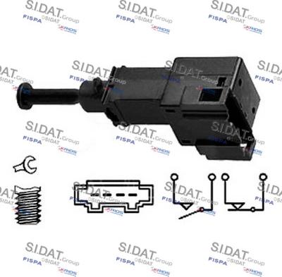 Sidat 5.140048A2 - Выключатель стоп сигнала / сцепления www.autospares.lv