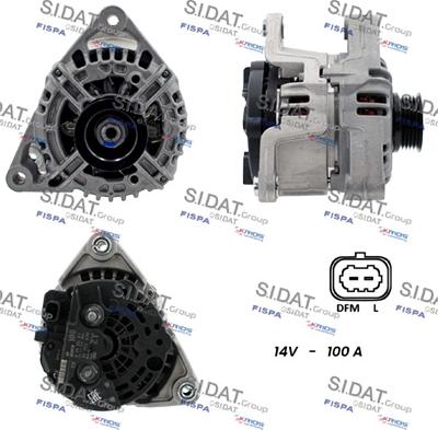 Sidat A12BH0458 - Ģenerators www.autospares.lv