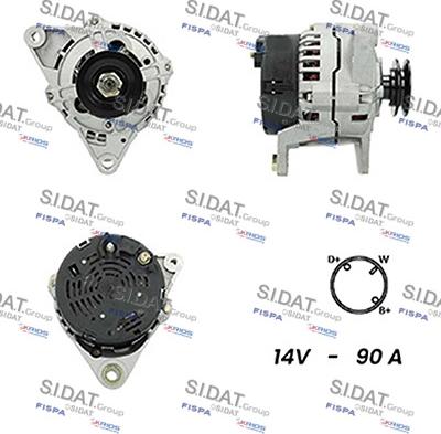 Sidat A12BH0404A2 - Ģenerators www.autospares.lv