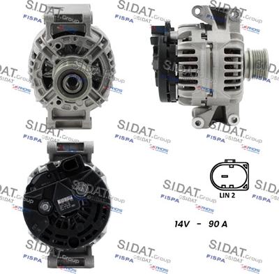 Sidat A12BH0414 - Alternator www.autospares.lv