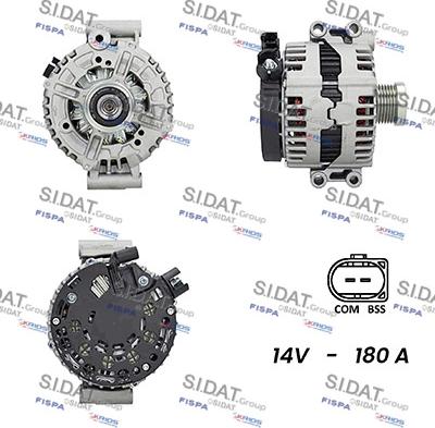 Sidat A12BH0509AS - Alternator www.autospares.lv