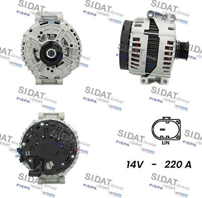 Sidat A12BH0195AS - Ģenerators www.autospares.lv