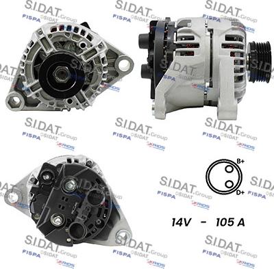 Sidat A12BH0191A2 - Ģenerators www.autospares.lv