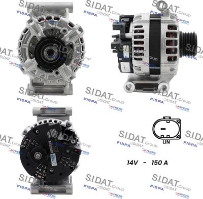 Sidat A12BH0106 - Alternator www.autospares.lv