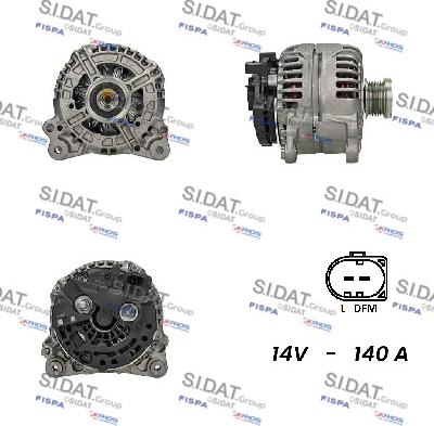 Sidat A12BH0865 - Alternator www.autospares.lv