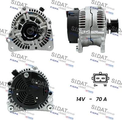 Sidat A12BH0834A2 - Ģenerators www.autospares.lv