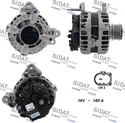 Sidat A12BH0870 - Генератор www.autospares.lv