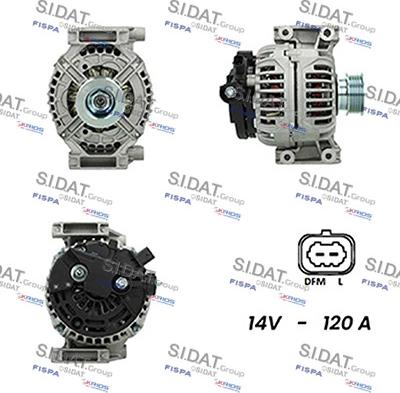 Sidat A12BH0350A2 - Генератор www.autospares.lv