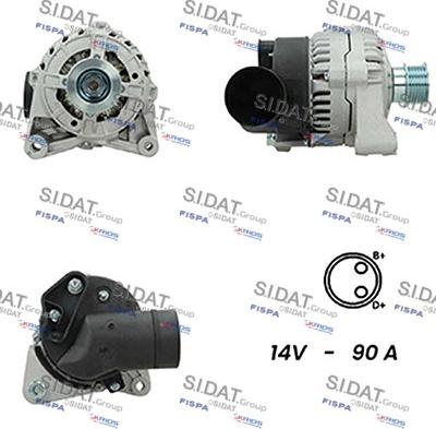 Sidat A12BH0380A2 - Alternator www.autospares.lv