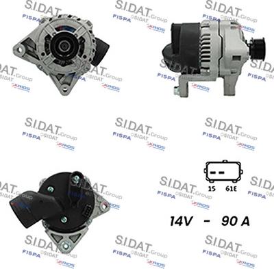 Sidat A12BH0382A2 - Генератор www.autospares.lv