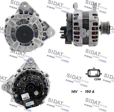 Sidat A12BH0296 - Alternator www.autospares.lv