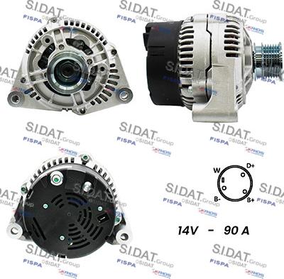 Sidat A12BH0269A2 - Ģenerators www.autospares.lv