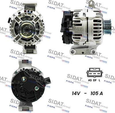 Sidat A12BH0205A2 - Alternator www.autospares.lv