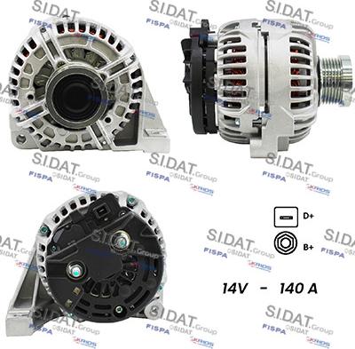 Sidat A12BH0202A2 - Ģenerators www.autospares.lv