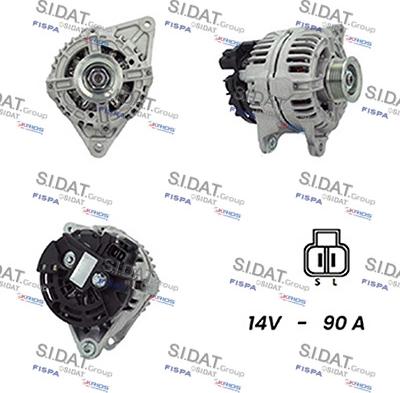 Sidat A12BH0219A2 - Генератор www.autospares.lv