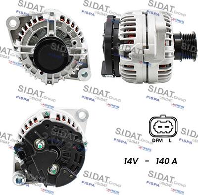 Sidat A12BH0215A2 - Генератор www.autospares.lv