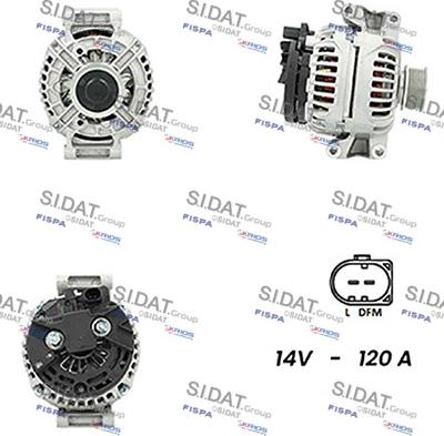 Sidat A12BH0740A2 - Alternator www.autospares.lv