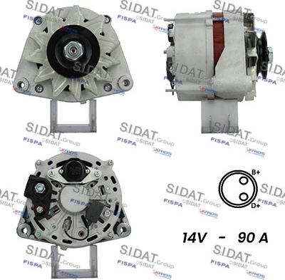 Sidat A12BH0762A2 - Alternator www.autospares.lv