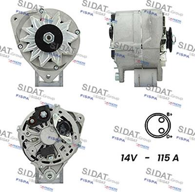 Sidat A12BH0732A2 - Ģenerators www.autospares.lv