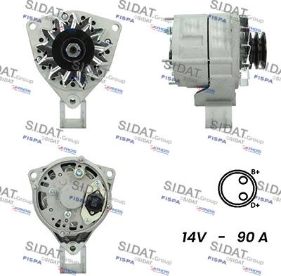 Sidat A12BH1087A2 - Ģenerators www.autospares.lv