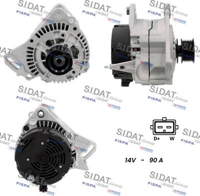 Sidat A12BH1151A2 - Генератор www.autospares.lv