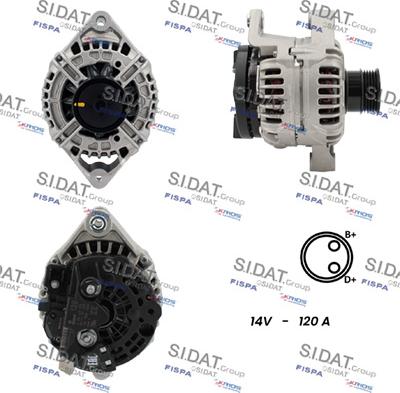 Sidat A12BH1254 - Ģenerators www.autospares.lv