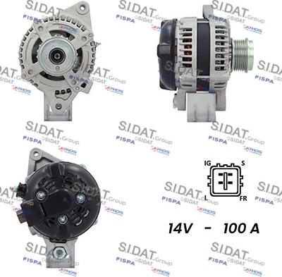 Sidat A12DE0496A2 - Генератор www.autospares.lv