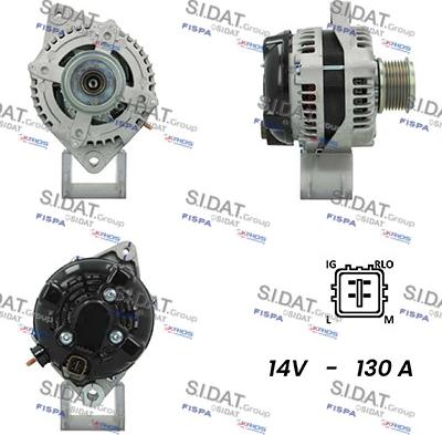 Sidat A12DE0491A2 - Генератор www.autospares.lv