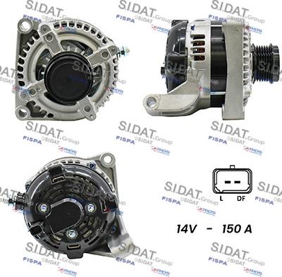 Sidat A12DE0443A2 - Генератор www.autospares.lv