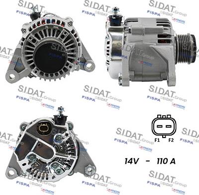 Sidat A12DE0452A2 - Генератор www.autospares.lv