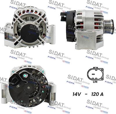 Sidat A12DE0407A2 - Alternator www.autospares.lv