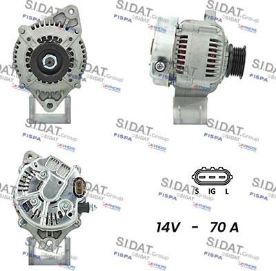 Sidat A12DE0485A2 - Alternator www.autospares.lv