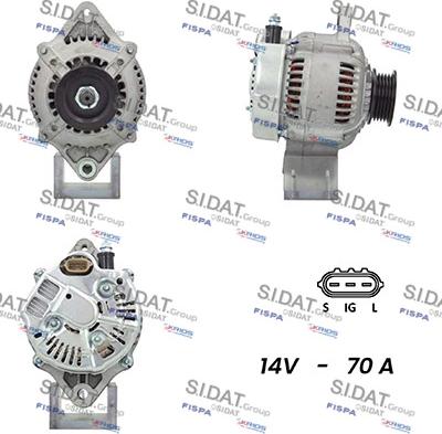 Sidat A12DE0487A2 - Alternator www.autospares.lv