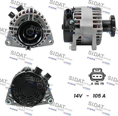 Sidat A12DE0427A2 - Alternator www.autospares.lv