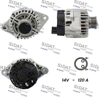 Sidat A12DE0544A2 - Ģenerators www.autospares.lv