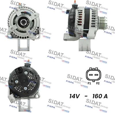 Sidat A12DE0604A2 - Генератор www.autospares.lv